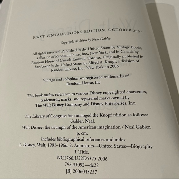 Walt Disney The Triumph of the American Imagination Neal Gabler Paperback Book - Picture 8 of 8